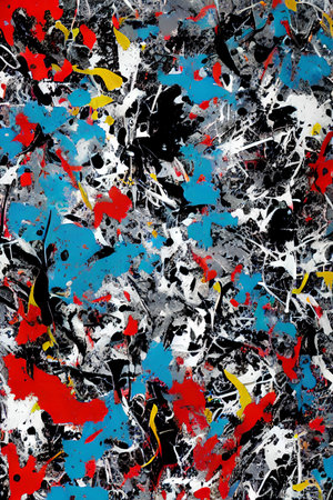 abstract colorful background with spots, spots and splashes of paint