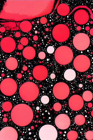 Abstract background with red and black spots. Texture for scrapbookingの写真素材