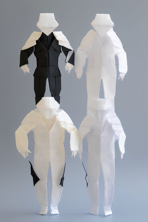 Paper mannequins in the form of a mannequinの写真素材