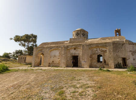 Derelict Agios Georgios Church, Davlos village, Cyprus- image taken in spring 2016の写真素材