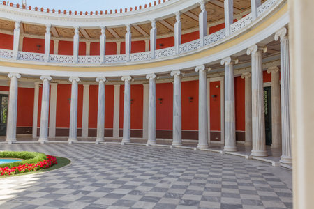 Zappeion Hall yard, Athens, Greece. Photo taken in April 2016のeditorial素材