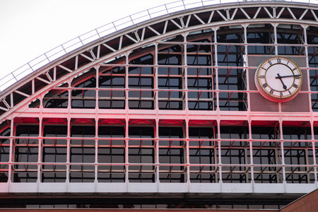 Section of the facade of the Manchester Central Convention Complex demonstrating architectural...