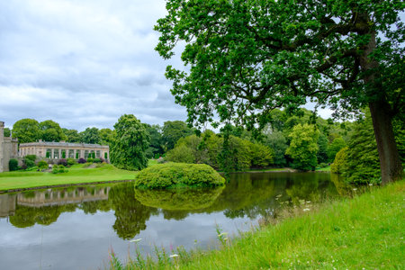Stockport, United Kingdom - July 21, 2019: Lyme Hall historic English Stately Home and park in Cheshire, UKのeditorial素材