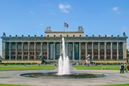 Berlin, Germany - September 25, 2002: Altes Museum or Museum of Antiquities on Museum Island in Berlin, Germany.のeditorial素材
