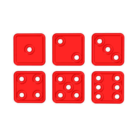 3d red dices のイラスト素材