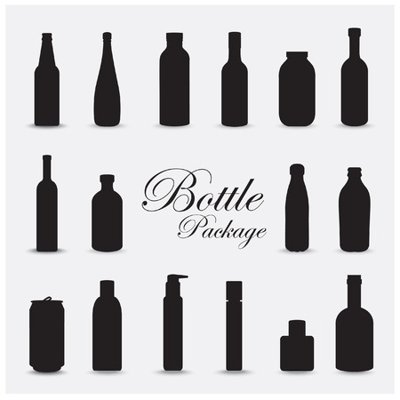 bottle package set design for advertisingのイラスト素材