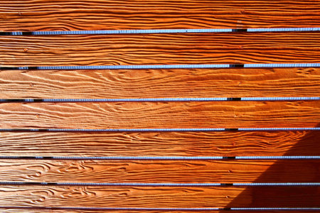 brown plank wood wall backgroundの写真素材
