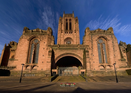 Liverpool, UK - May 21, 2014  Anglican Cathedral in Liverpool, Merseyside, UK on 21th May 2014 のeditorial素材
