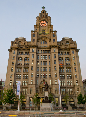 Liverpool, UK - May 27, 2014  The Royal Liver Building on the Pierhead at Liverpool on 27th May 2014 のeditorial素材