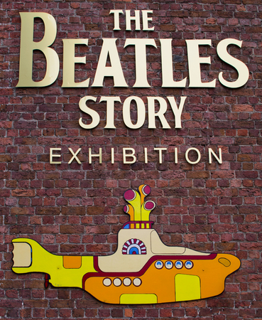Liverpool, UK - June 14, 2014: A sign for 'The Beatles Story' Exhibition in Liverpool on 14th June 2014

のeditorial素材