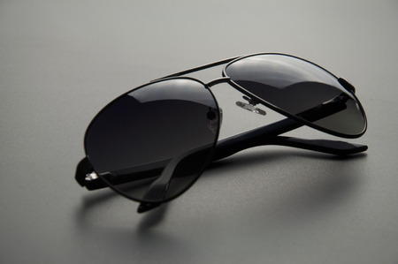 Men's sunglasses with polarized blackの写真素材