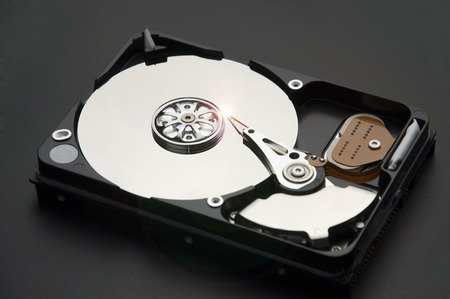 Electronic media computer hard driveの写真素材