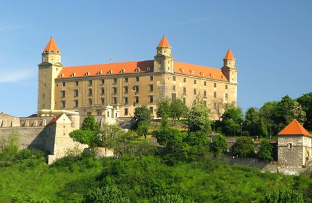 Old castle in Bratislava, Slovakiaの写真素材