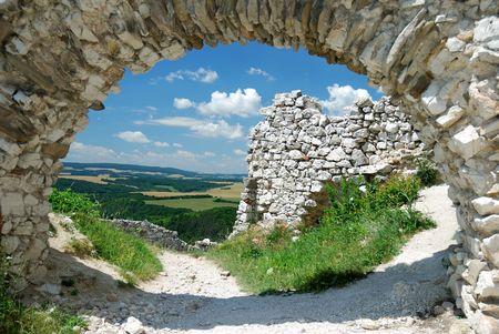 The picture of Cachtice ruins, Slovakiaの写真素材