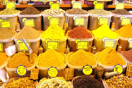 Spices on display on sale at market 