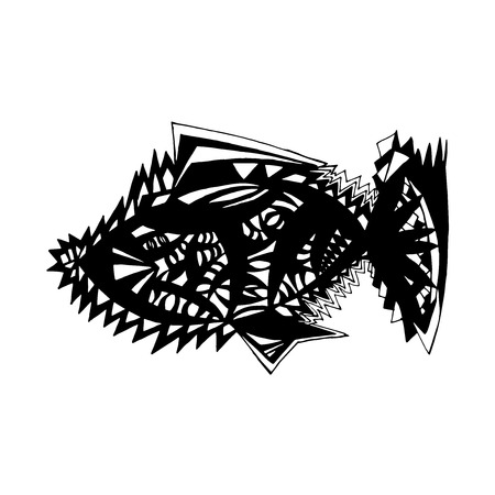 stylized fish.のイラスト素材