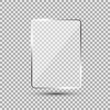 Glass plate on transparent background.のイラスト素材