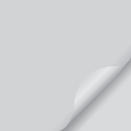 Page curl with shadow on blank sheet of paper.のイラスト素材