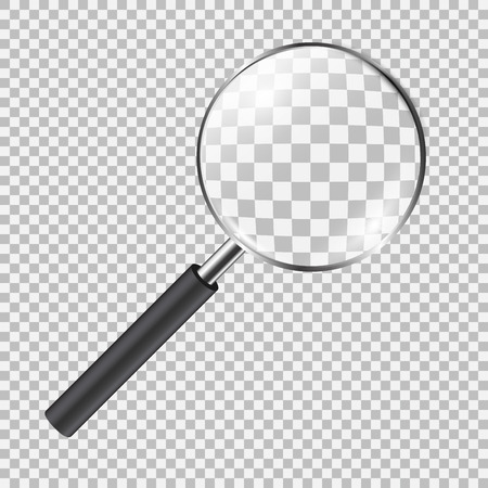 Realistic magnifying glassのイラスト素材
