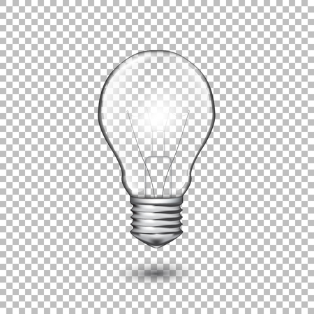 Realistic transparent light bulbのイラスト素材