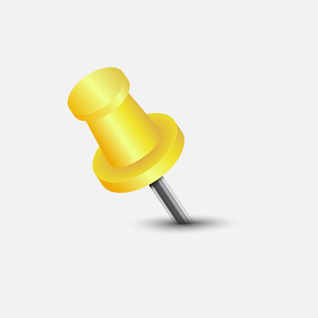 illustration of yellow push pin.のイラスト素材
