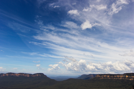 Blue mountain sight seeing viewの写真素材
