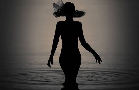 girl in waterの写真素材