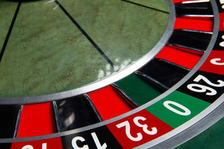 Casino roulette wheel. Close-up. Selective focus.の写真素材