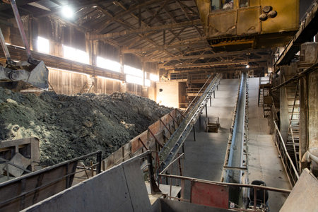 Plant for the production of building mixtures.