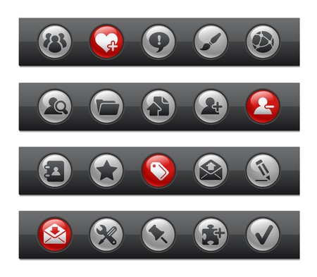 Blog & Internet // Button Bar Seriesのイラスト素材
