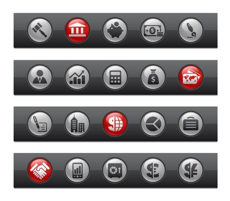 Business & Finance // Button Bar Seriesのイラスト素材