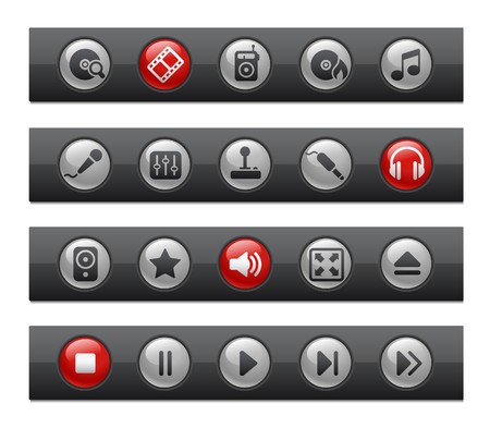 Media & Entertainment // Button Bar Seriesのイラスト素材