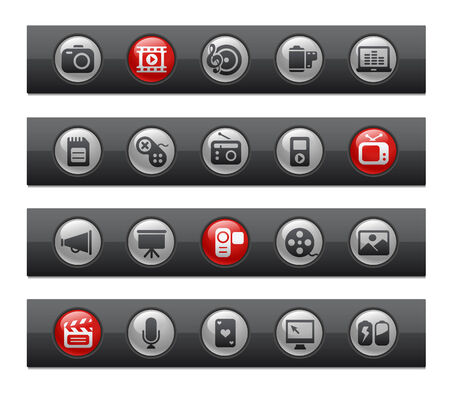Multimedia // Button Bar Series のイラスト素材