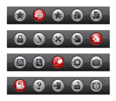 Web Site & Internet Plus // Button Bar Series のイラスト素材