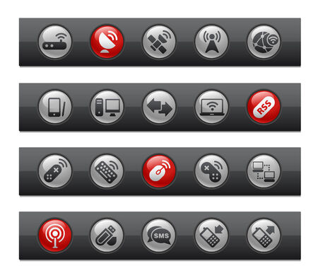 Wireless & Communications // Button Bar Series のイラスト素材