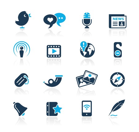 Social Media // Azure Seriesのイラスト素材