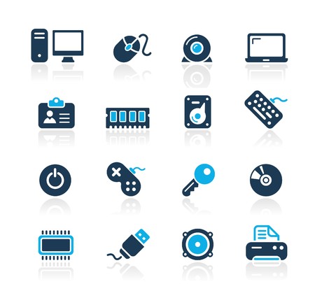 Computer & Devices // Azure Seriesのイラスト素材