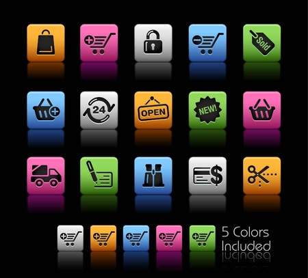 Shopping  / The file includes 5 colors in different layers.のイラスト素材