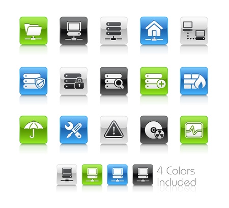 Network & Server  / The file includes 4 colors in different layers.のイラスト素材