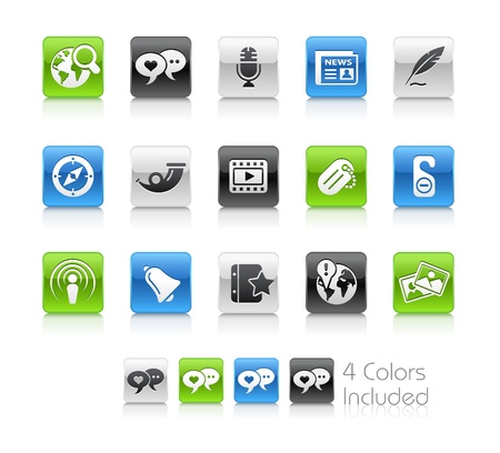 Social Media / The vector file includes 4 colors in different layers.のイラスト素材