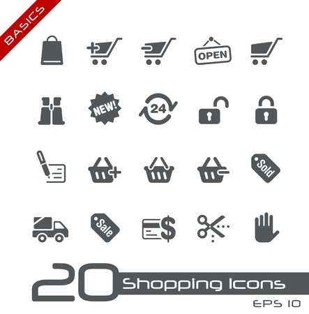 Shopping Icons - Basicsの写真素材