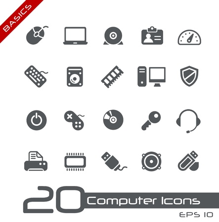 Computer Icons -- Basics Seriesのイラスト素材