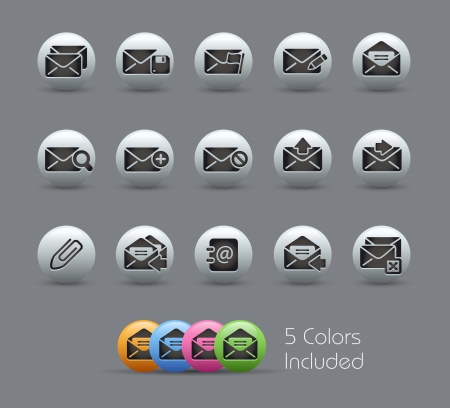 E-mail Icons -- file includes 5 colorsのイラスト素材