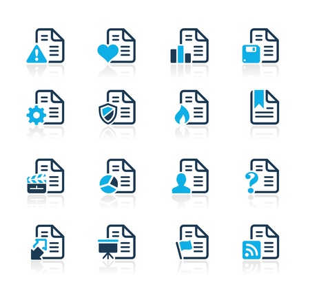 Documents Icons - 2 -- Azure Seriesのイラスト素材