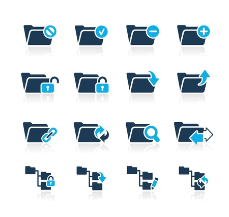 Folder Icons - 1 -- Azure Seriesのイラスト素材