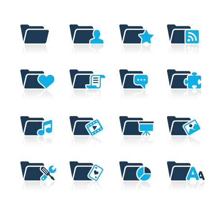 Folder Icons - 2 -- Azure Seriesのイラスト素材
