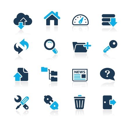 FTP   Hosting Icons -- Azure Seriesのイラスト素材