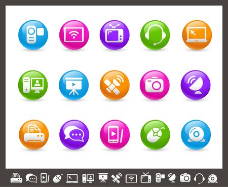 Communication Icons -- Rainbow Seriesのイラスト素材