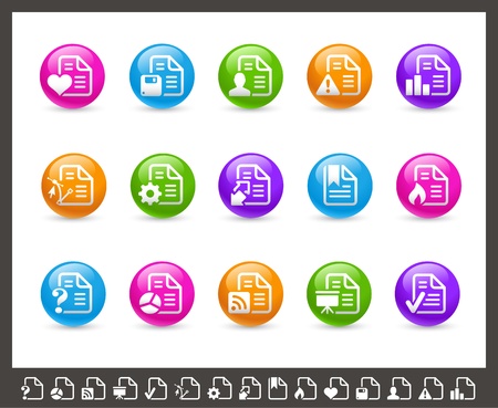 Documents Icons - 2 of 2 -- Rainbow Seriesのイラスト素材