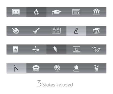 Education - Gelbar Series - The EPS file includes 3 buttons states in different layers のイラスト素材